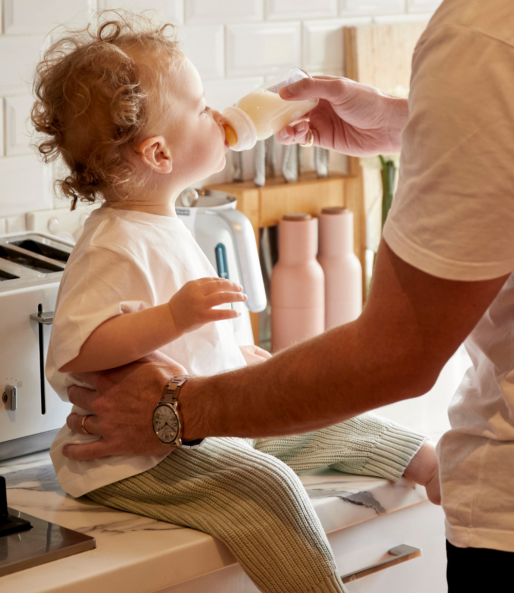 Unsere Folgemilch als passender Begleiter bis zur Familienkost