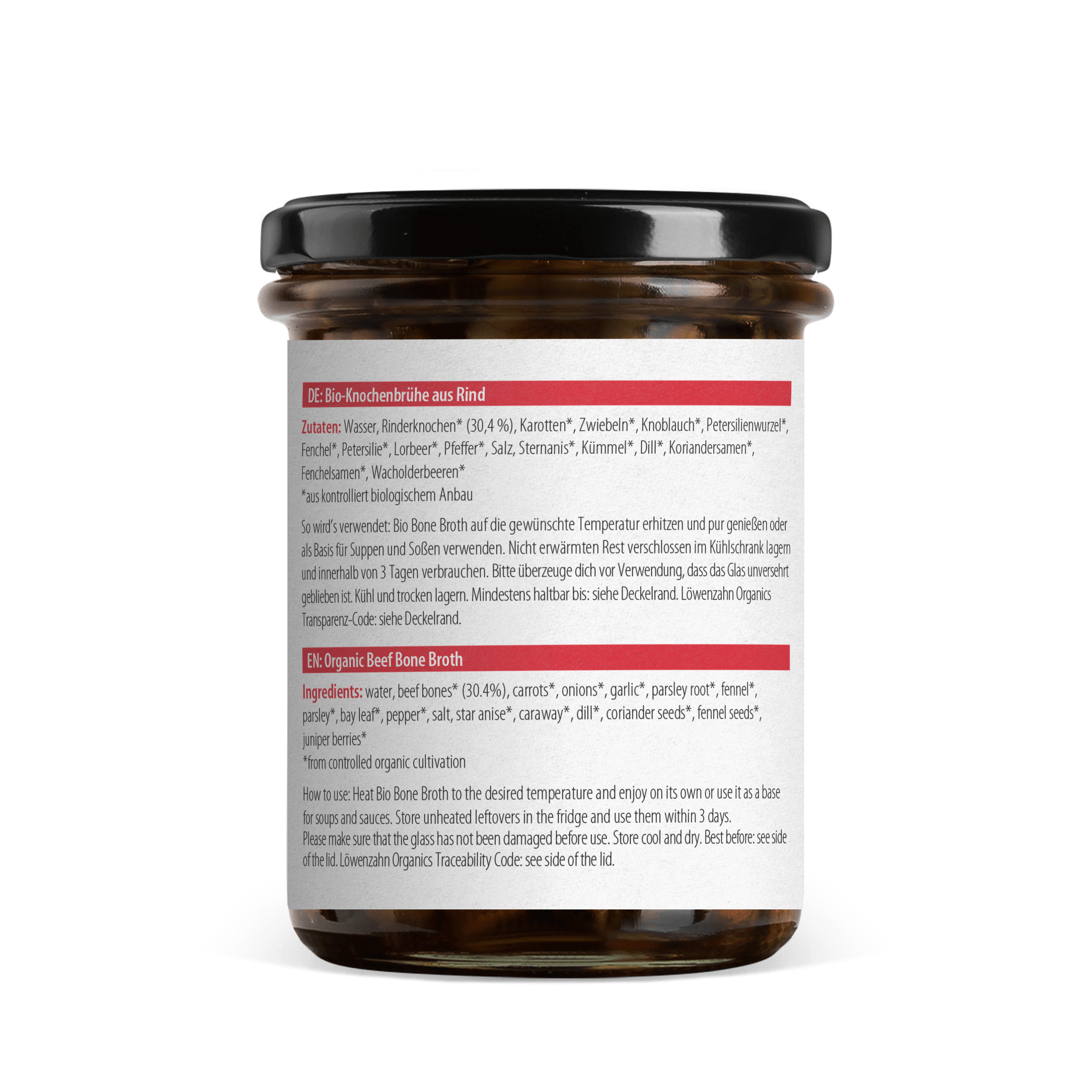 Verpackung (Glas) Rückansicht Wochenbettsuppe