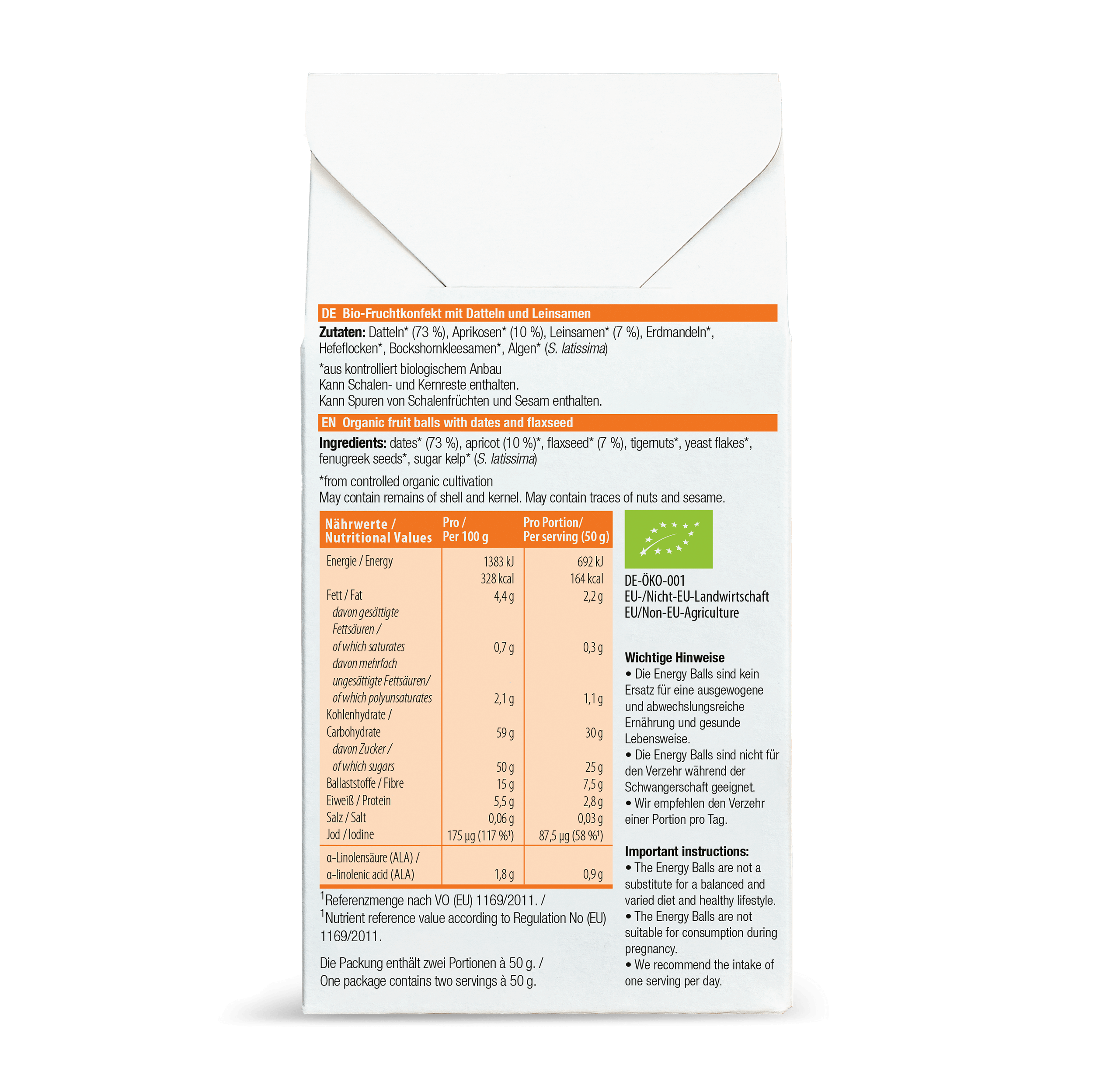 Zutatenliste Stillkugeln