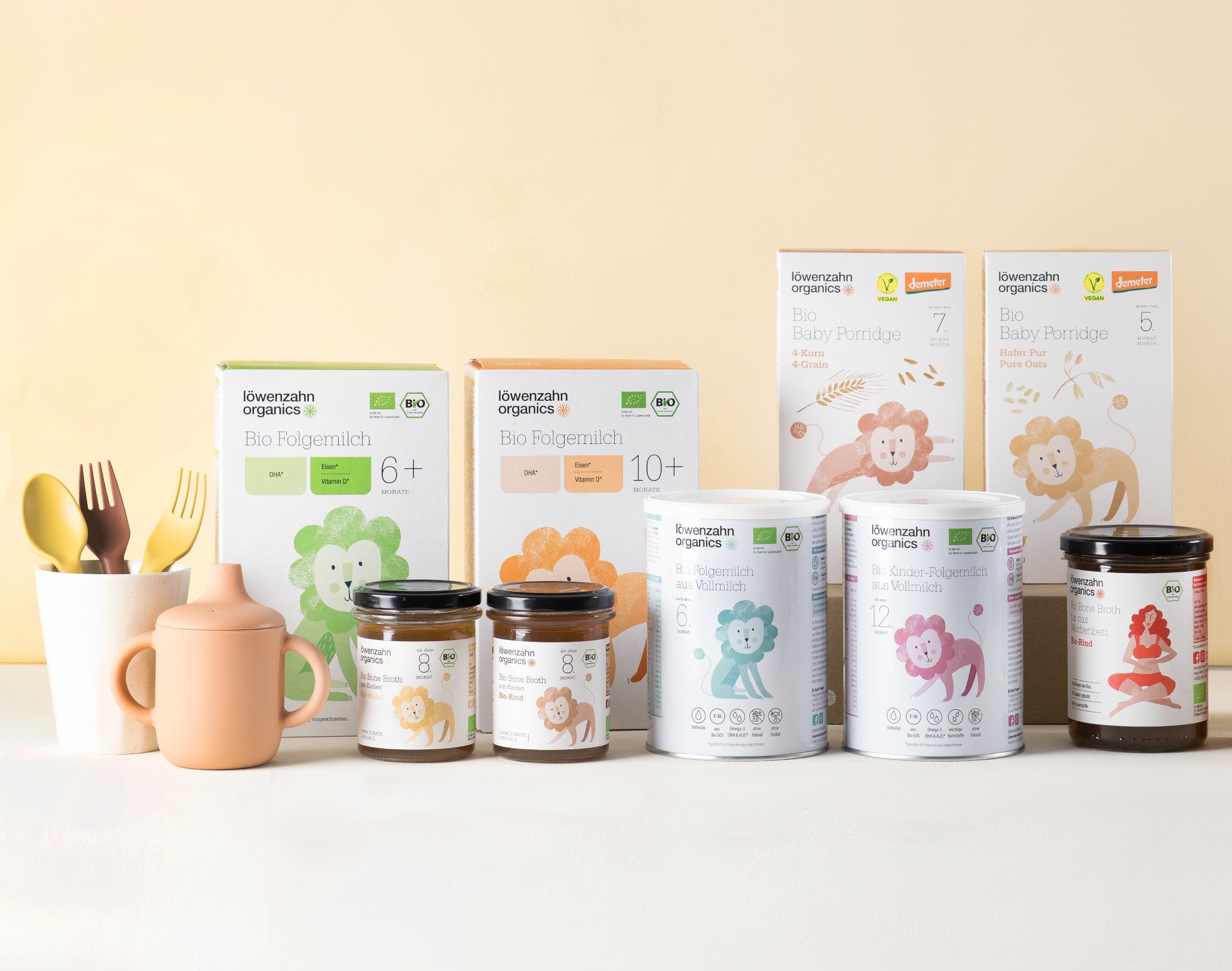 Produktsortiment von Löwenzahn Organics