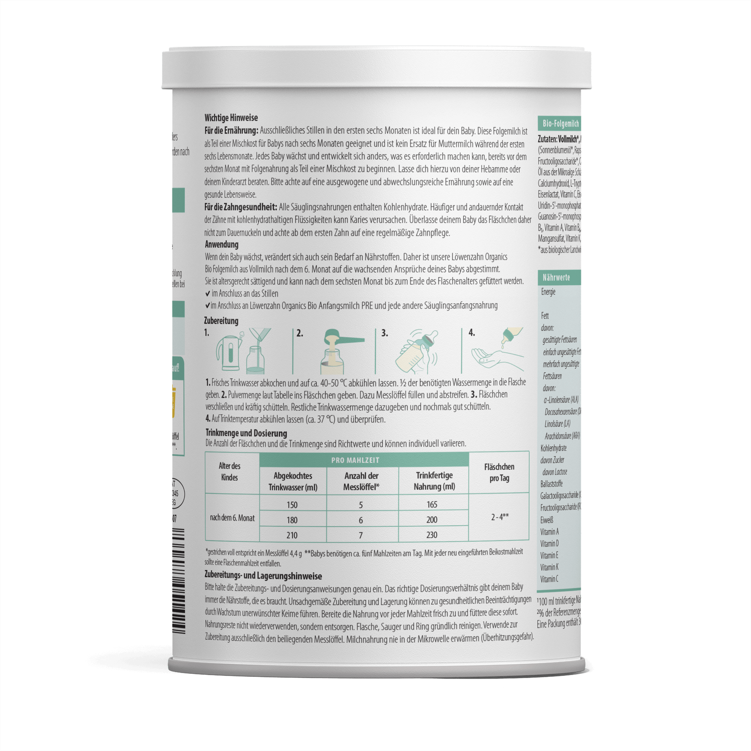 Bio Folgemilch aus Vollmilch