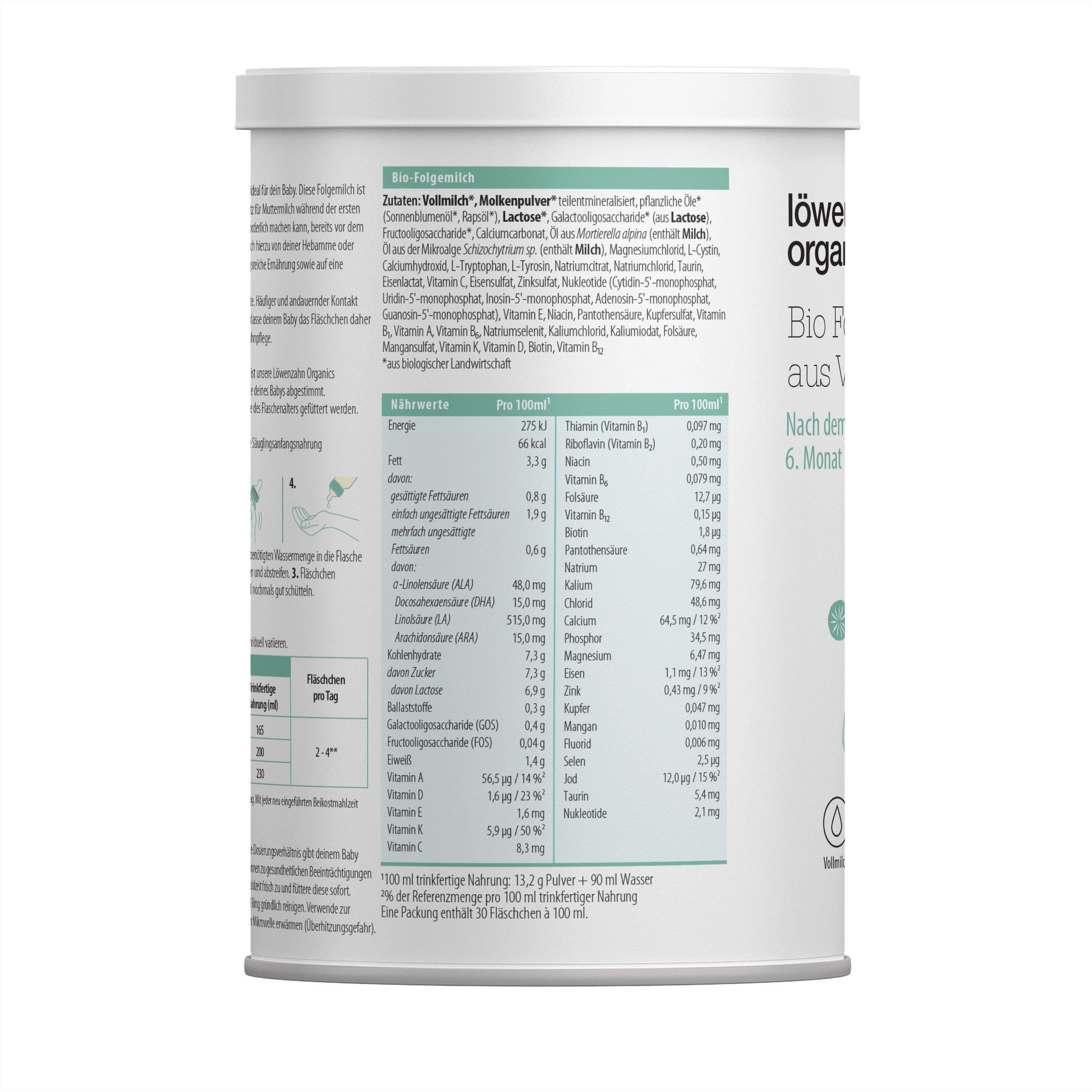 Bio Folgemilch aus Vollmilch