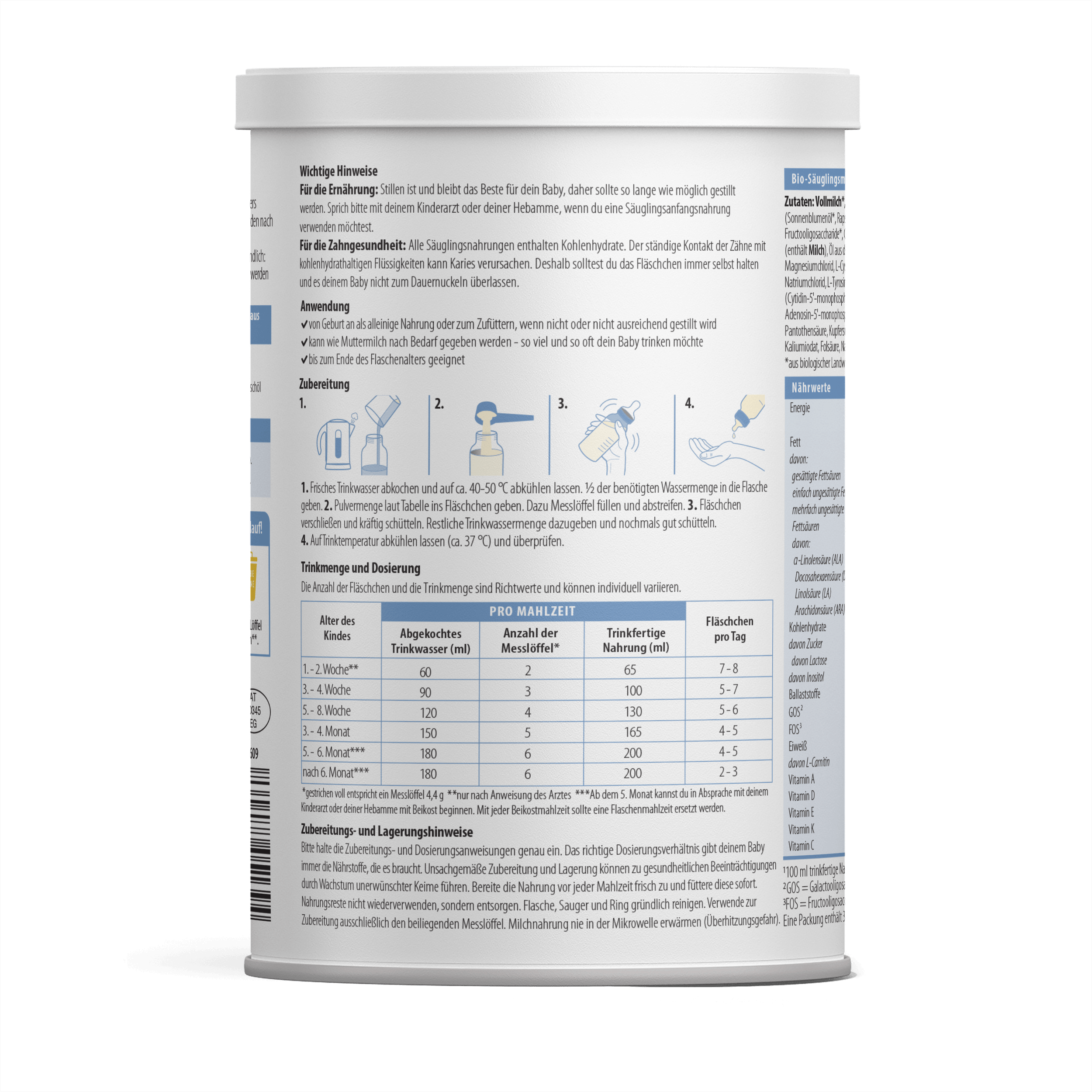 Bio Pre Anfangsmilch aus Vollmilch