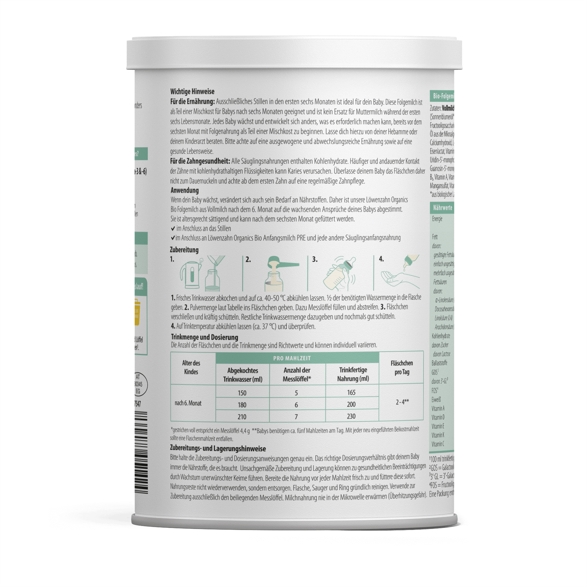 Wichtige Hinweise Folgemilch Vollmilch