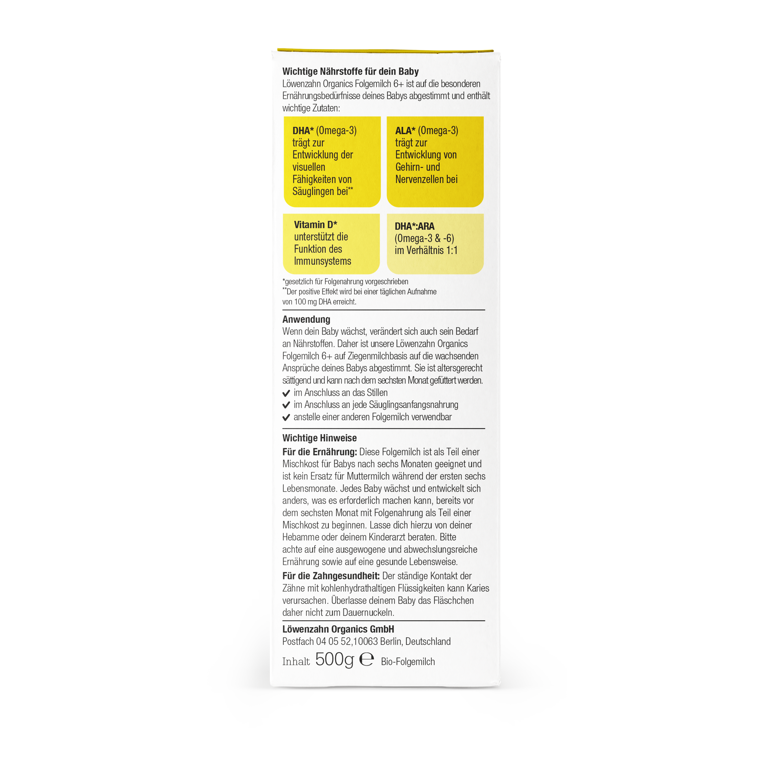 Verpackung Seitenansicht Folgemilch 2 Ziegenmilch