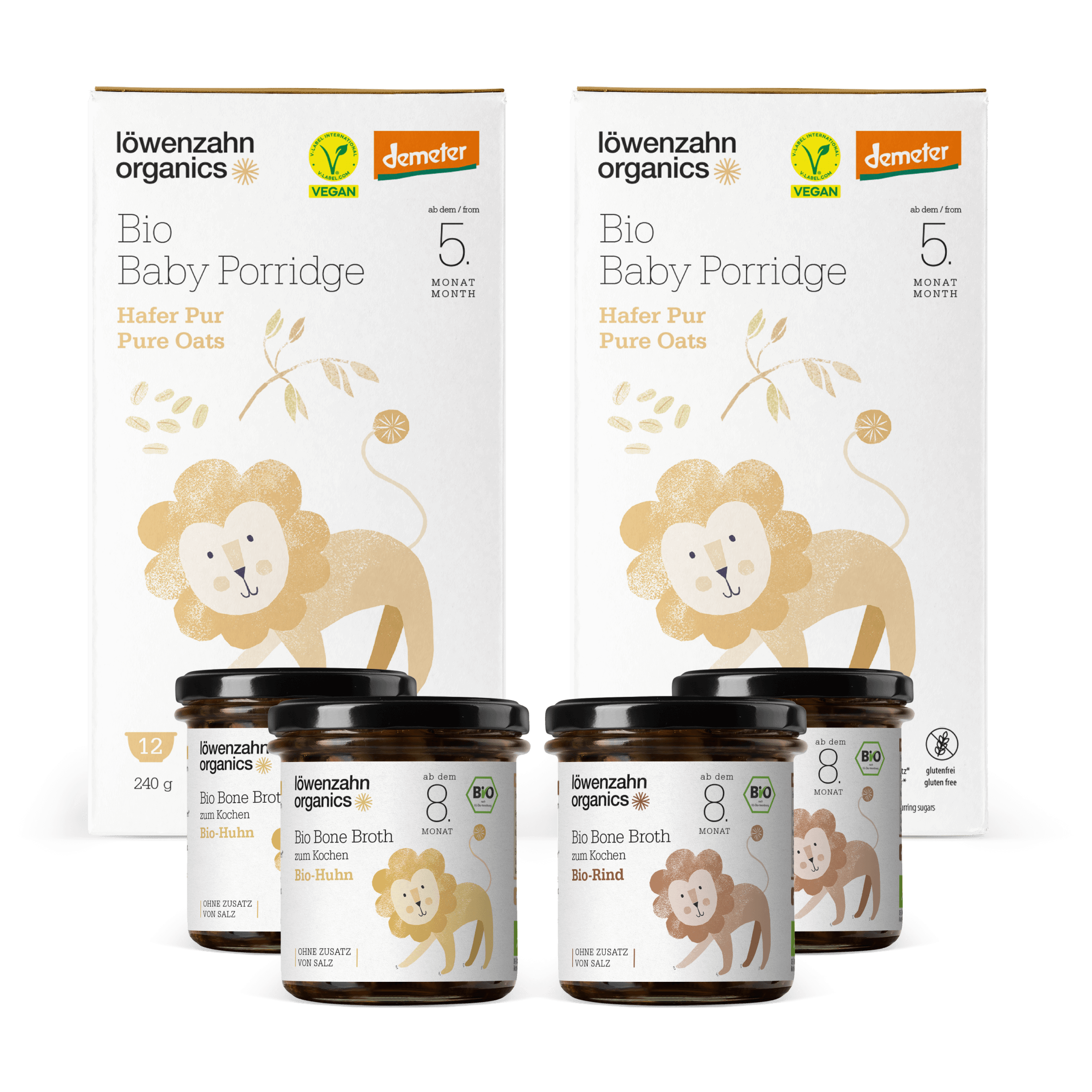 Baby Getreidebrei und Knochenbrühe für Babys