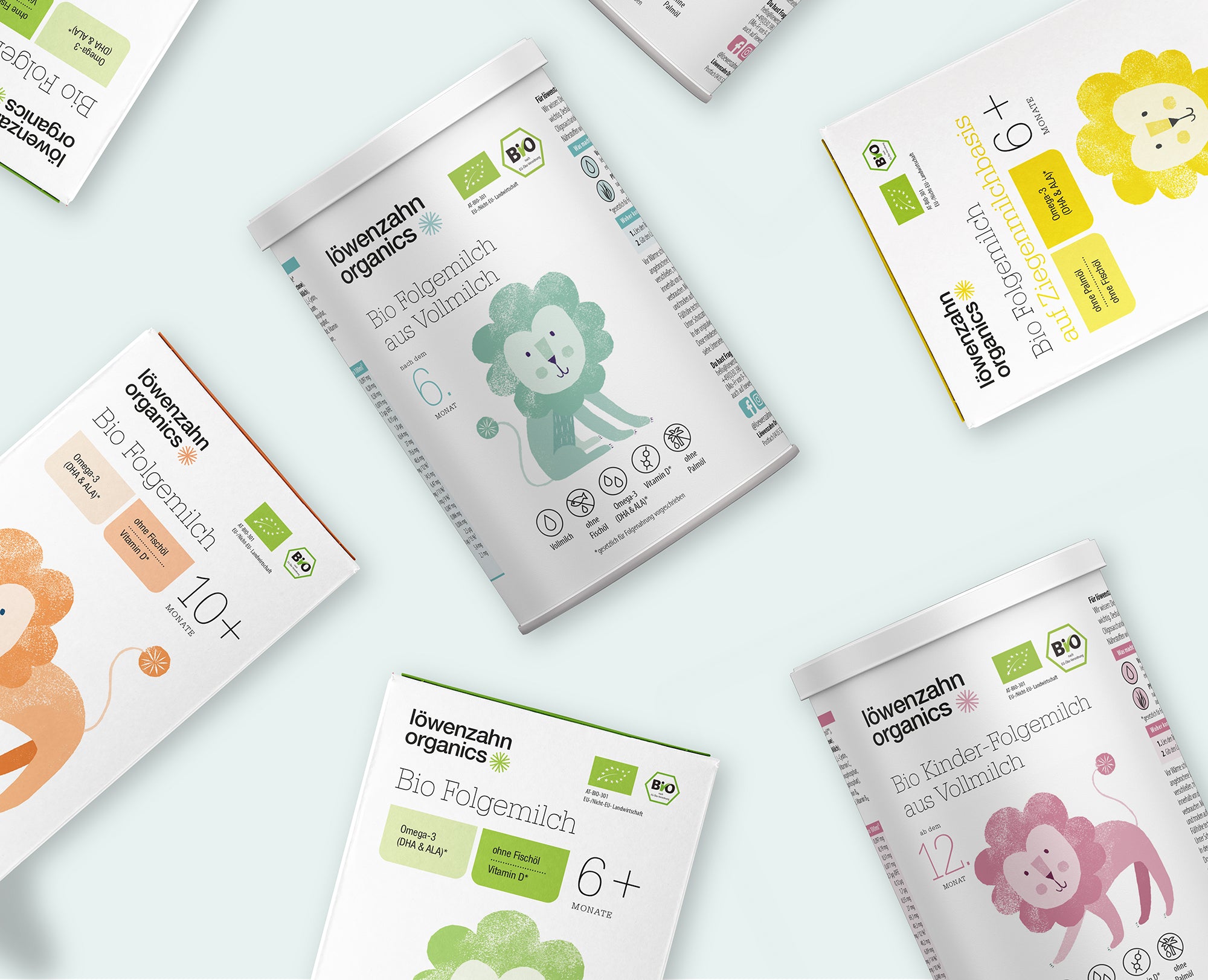 Verschiede Babymilch Packungen