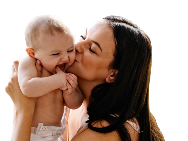 Mama küsst Baby