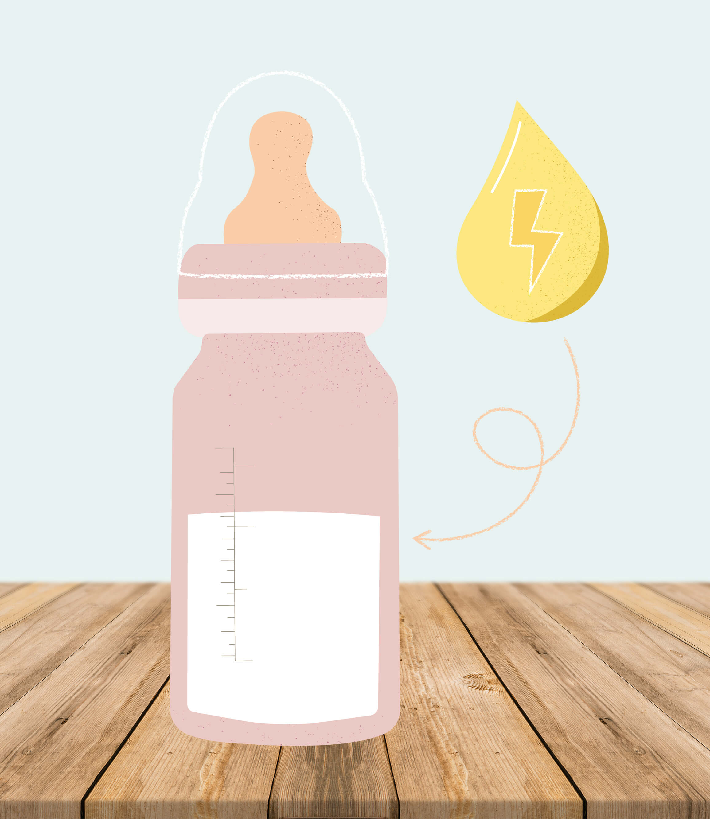 Babymilch und Fette