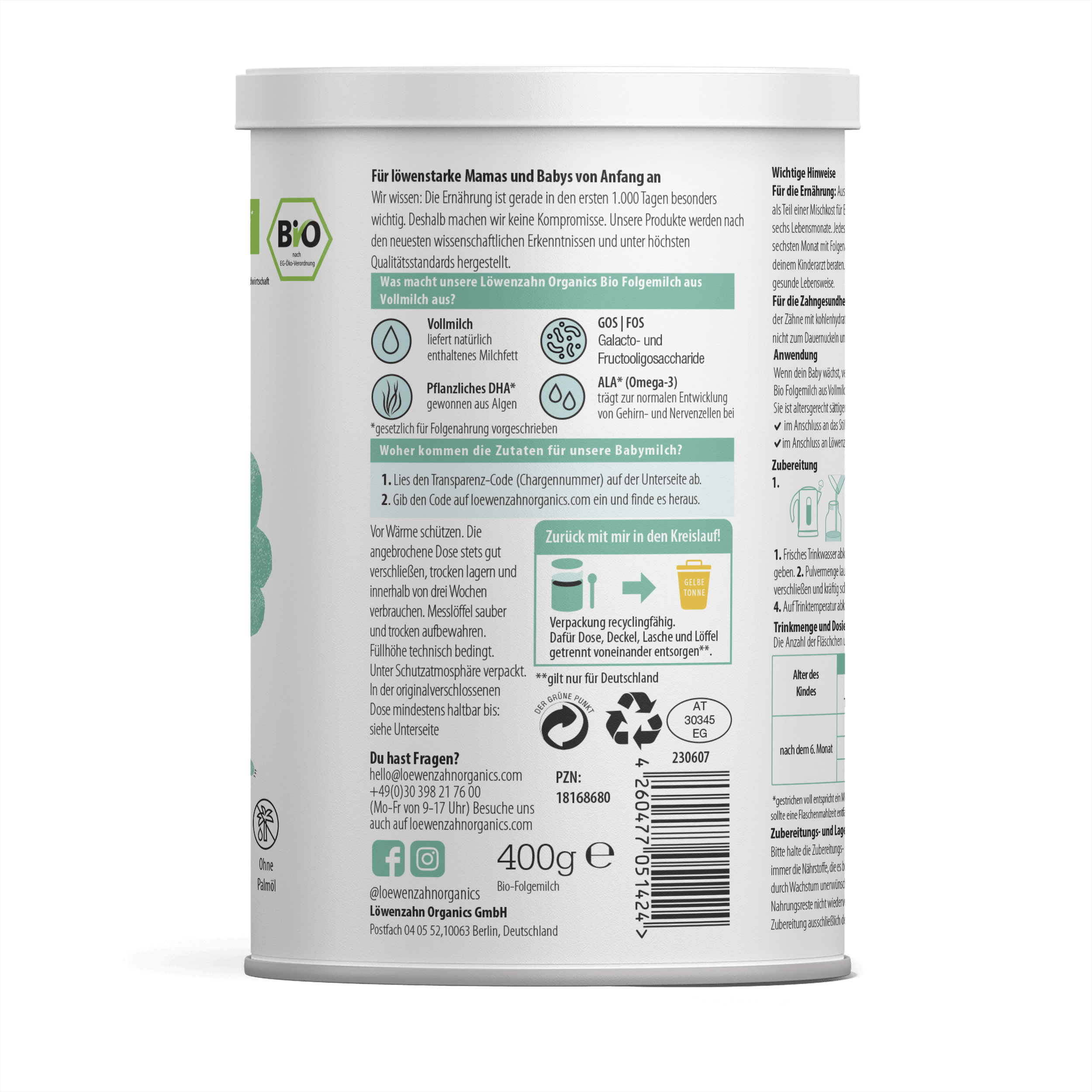 Bio Folgemilch aus Vollmilch
