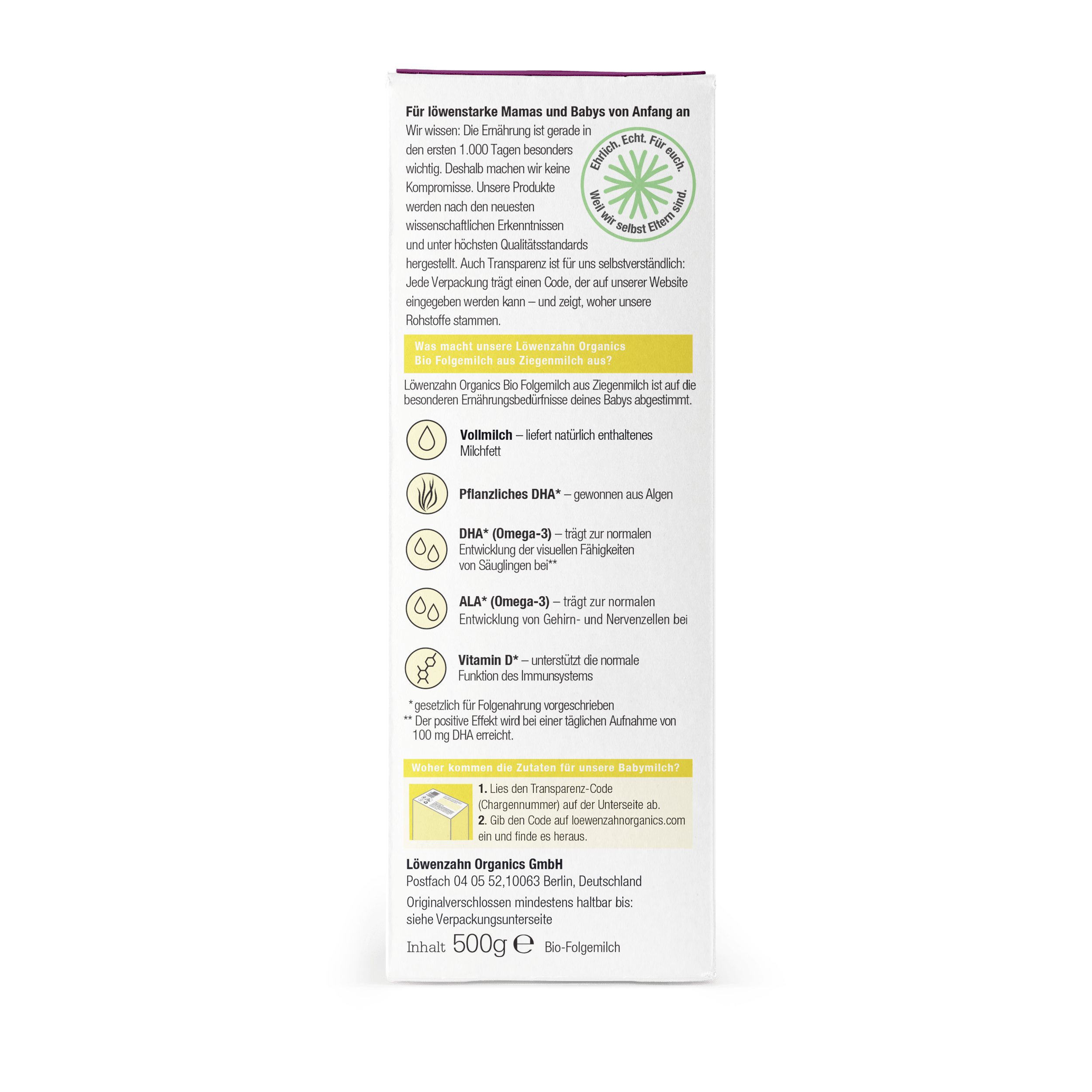 Bio Folgemilch aus Ziegenmilch