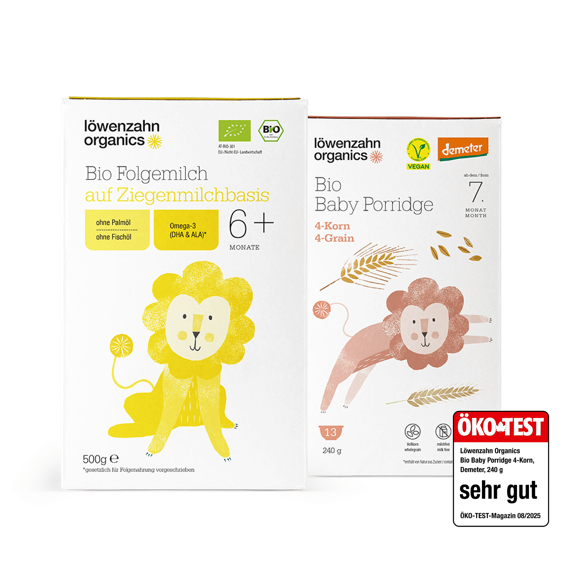 Demeter Baby Porridge 4-Korn von Löwenzahn Organics Note „Sehr gut“ bei ÖKO-TEST