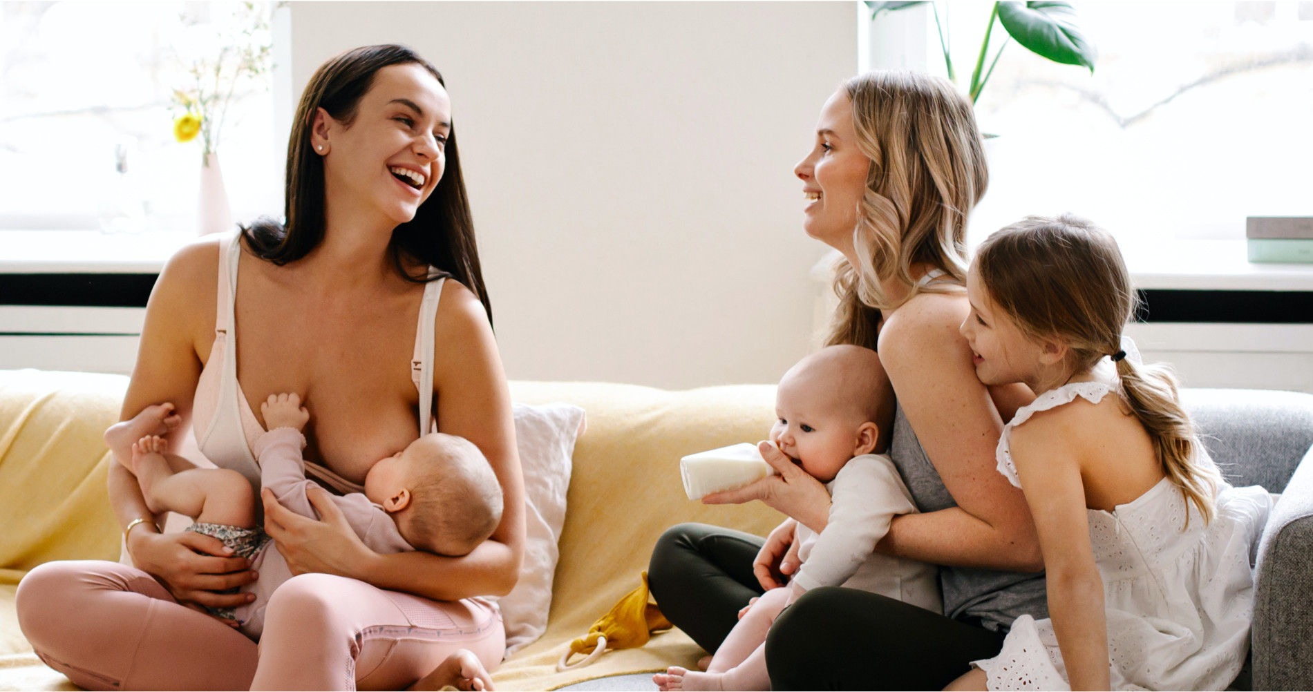 Stillen und Fläschchen füttern