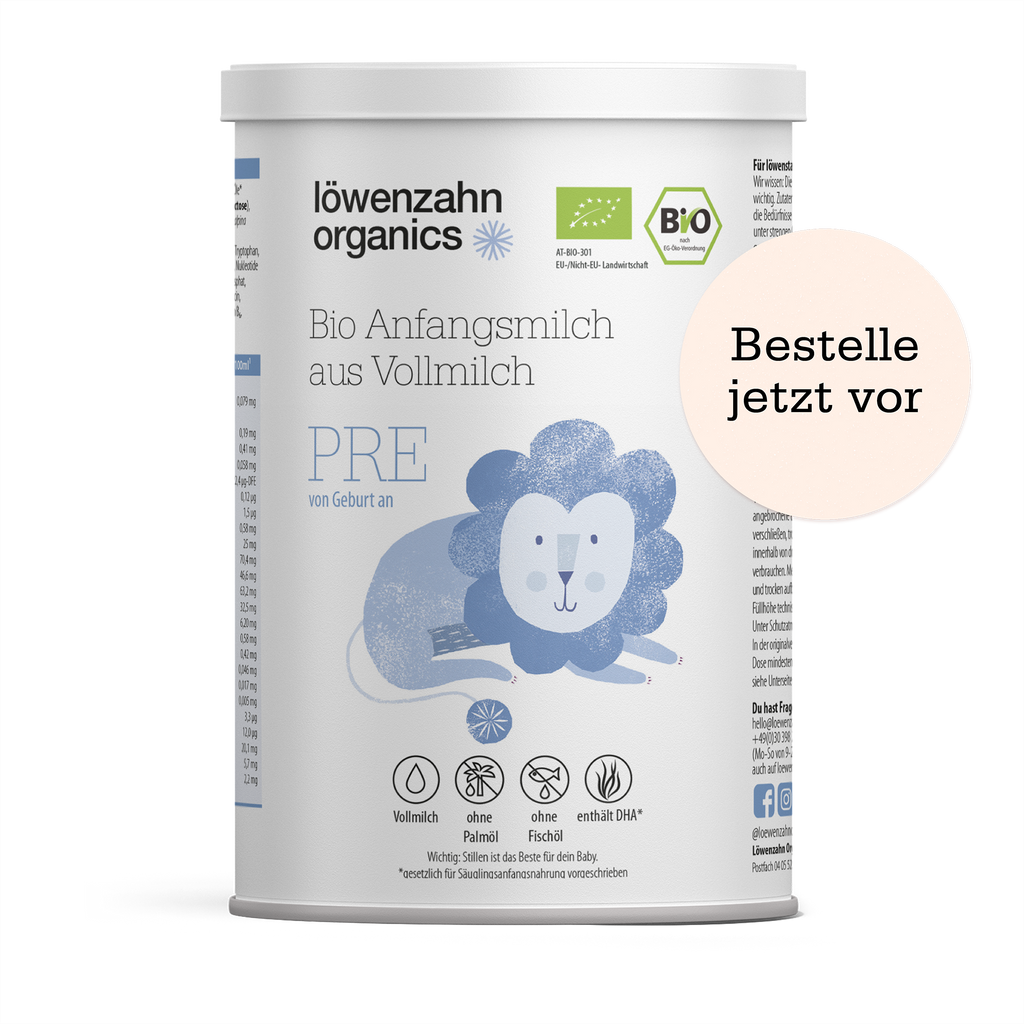 Erste Bio Pre Anfangsmilch aus Vollmilchpulver
